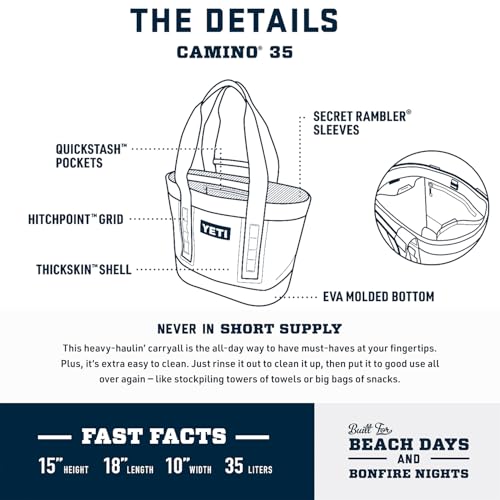 YETI Camino 35 Carryall in Cape Taupe Waterproof Multi-Use Tote Bag