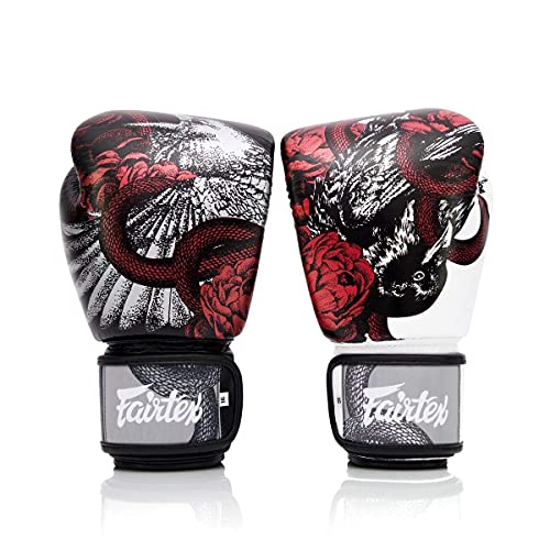 Fairtex 16 oz Limited Edition Boxing Gloves - Full-Grain Leather, Adjustable Fit, Unique Artwork