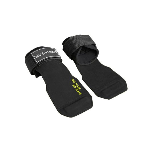 LARA STAR Weight Lifting Wrist Hooks Straps for Maximum Grip Support - Deadlift Gloves Grip Pads Alternative in Fitness Gym Power Training Pull Up Deadlifting & Shrugs