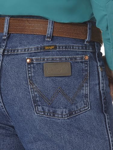 Wrangler Men's Cowboy Cut Slim Fit Jeans 38W x 32L Stonewash