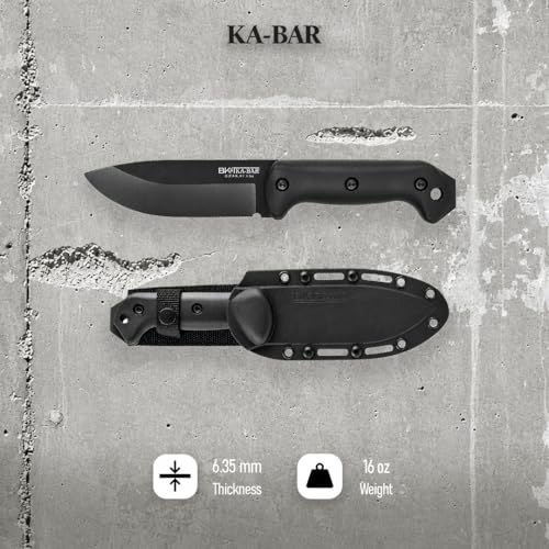 Fixed Blade Hunting & Camping Knife 5.25-Inch Drop Point 1095 Cro-Van Steel