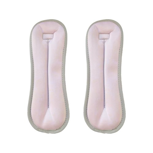 2pcs Adjustable Ankle Sandbag with Hand Tied Strap, Strength Training Hook and Loop for Dance Leg Wrist Weight (1.1lb) (Pink)