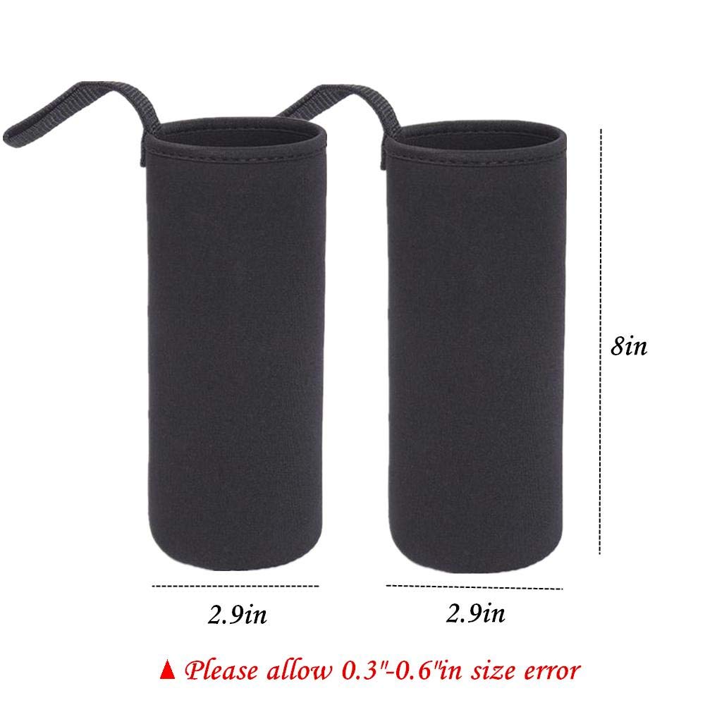 TLHO Water Bottle Carrier 750ml, 25oz Water Bottle Cover Sleeve Neoprene Bottle Carrier Insulated Bottle Bag Case Pouch black, 25oz/750ml 2PCS