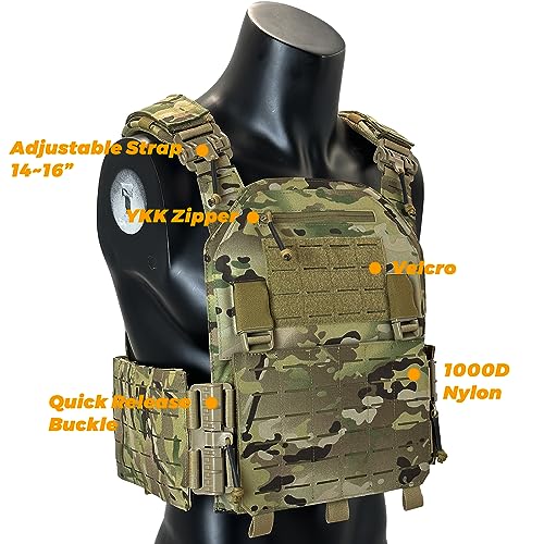 Lightweight Camouflage Hunting Vest with Quick-Release Buckle - One Size / Mc