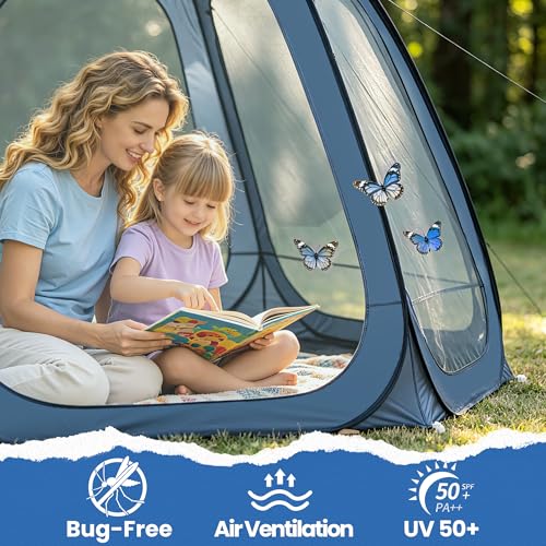 WildFinder 10x10 Pop Up Screen House Tent with Mesh Walls, Waterproof Canopy