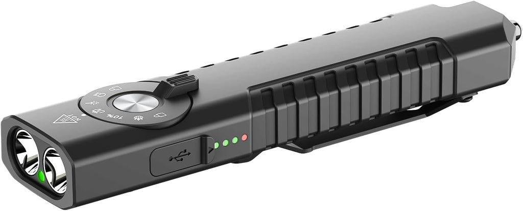 Solofish 1400-Lumen EDC Flashlight - 5-in-1 Portable LED with UV, Green Light & Strobe Function