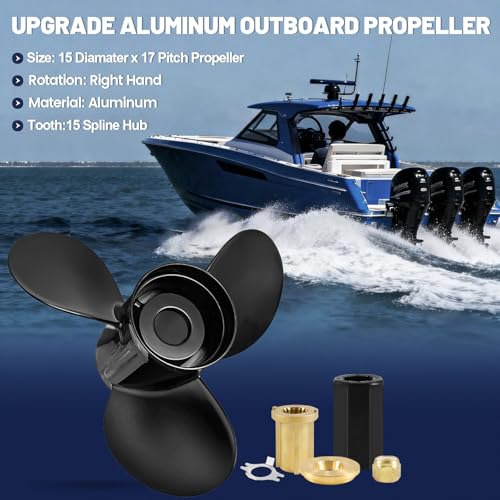 Meruzue 15x17 Boat Propeller for Mercury Alpha One Outboard 48-832828A45