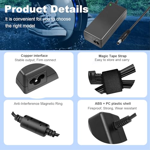 42V 2A Electric Scooter Charger for 36V Lithium Batteries - Widely Compatible