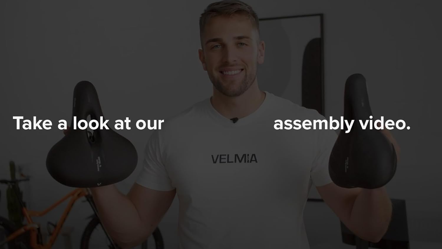 VELMIA Bicycle Saddle - Ergonomic Waterproof Seat for Men and Women - 3 Zone Comfort Design