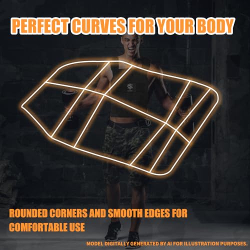 14.5LB Curved Steel Weight Plate for Weighted Vests - No-Bounce, Durable, Ergonomic Fit