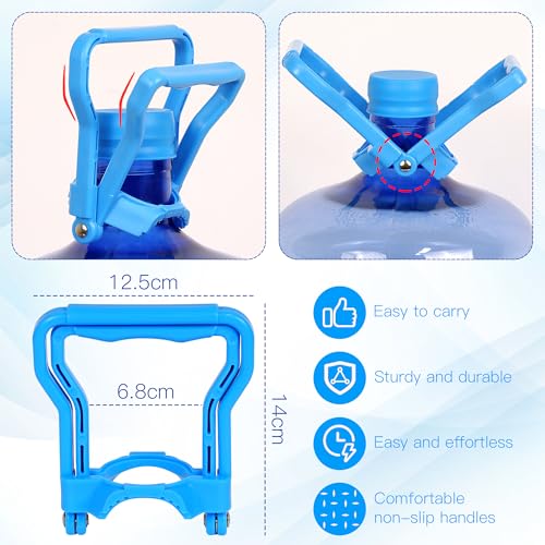 Gofriipai 5-Gallon Water Bottle Handle Set - Black & Blue Heavy-Duty Carrying Handles