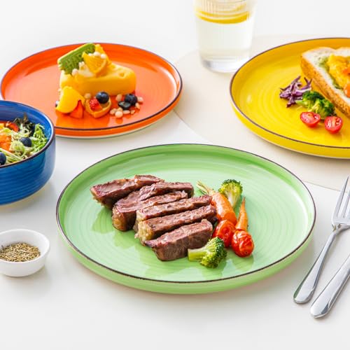Vancasso Bonita Multicolor 18-Piece Dinnerware Set for 6 - Stoneware Plates & Bowls, Dishwasher & Microwave Safe