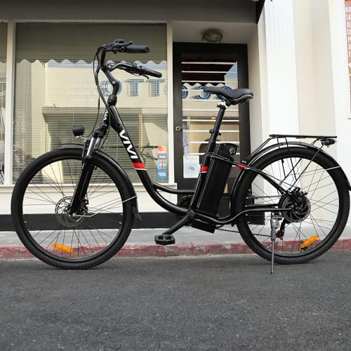 Vivi 26'' Step-Through Electric Bike for Adults, Commuter E-Bike with 1000W Power
