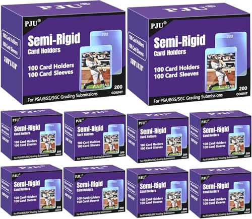 1000ct Semi Rigid Card Holders & Card Sleeves for PSA Graded Cards - Variation of THIS listing