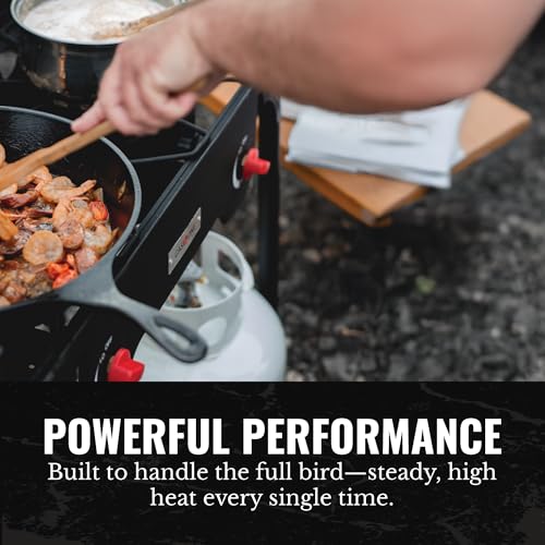 Gas One 2 Burner Propane Camp Stove - Double Burner Outdoor Cooking, No Windguard