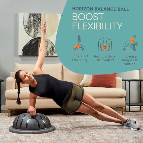 Lifepro Horizon Half Balance Ball Trainer Black - 440 lb Capacity Stability Exercise Equipment
