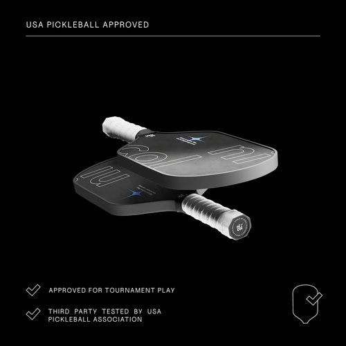Nicol Pickleball P-One Elongated Pickleball Paddle - Premium Japanese Carbon Fiber Pickleball Paddle for Perfect Spin & Control - USAPA Approved T700 Pickleball Racket with Non-Slip Grip (Design 2)