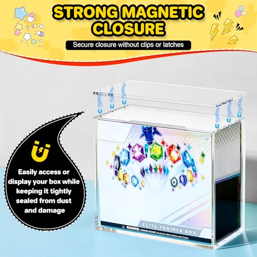 2 Pack ETB Acrylic Display Cases - Ultra Clear 5mm Protective Cover for Elite Trainer Box (Variation: 2 PCS / Elite Trainer Box Case)