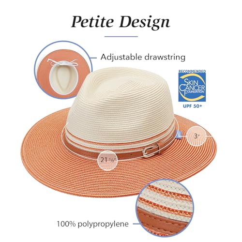 Petite Kristy Fedora Sun Hat for Women - UPF 50+ UV Protection, Packable & Adjustable