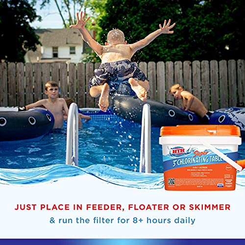 HTH Super 3-Inch Pool Chlorinating Tablets - 8 lbs for Vinyl & Saltwater Pools