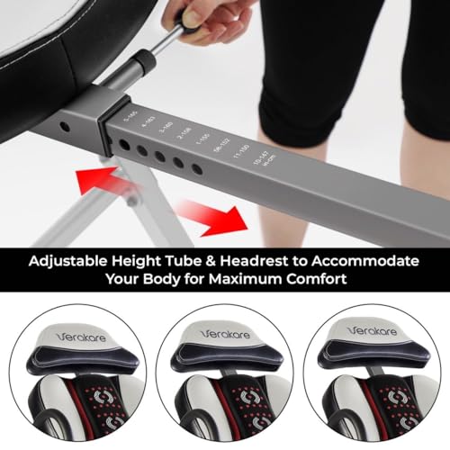 Verakare Advanced Heat & Massage Inversion Table with Lumbar Pad