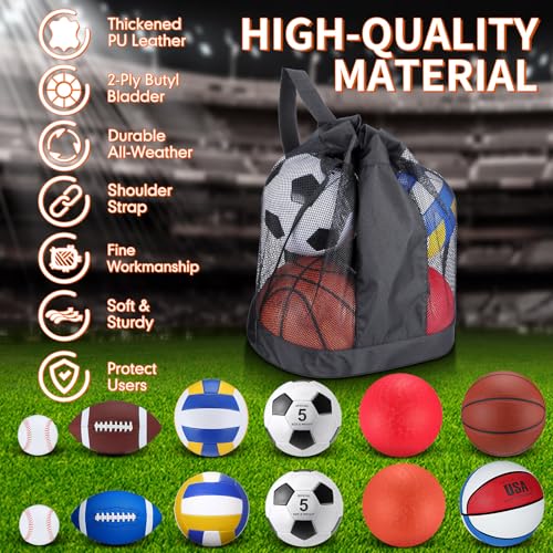 Deekin Assorted Sport Ball Set for Youth & Adults - Classic/Adult Youth Variation