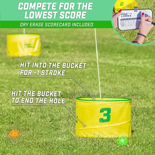 Yard Links Backyard Golf Game - 9 Hole Outdoor Chipping Course Set