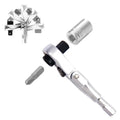 Cosmedge Flex Head Ratchet Wrench,2 in 1 Mini Hex Bits Adapters for Socket & Bit Driver,1/4 Inch Stubby Ratchet Wrench,72-Tooth Gear