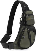 Skiennix Men's Sling Bag - Versatile Crossbody Shoulder Bag for Hiking & Travel - Green Color