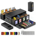 MoKo Commander Deck Box for MTG - Black Grey, 8+2 Modular Storage with Handle & Dice Tray