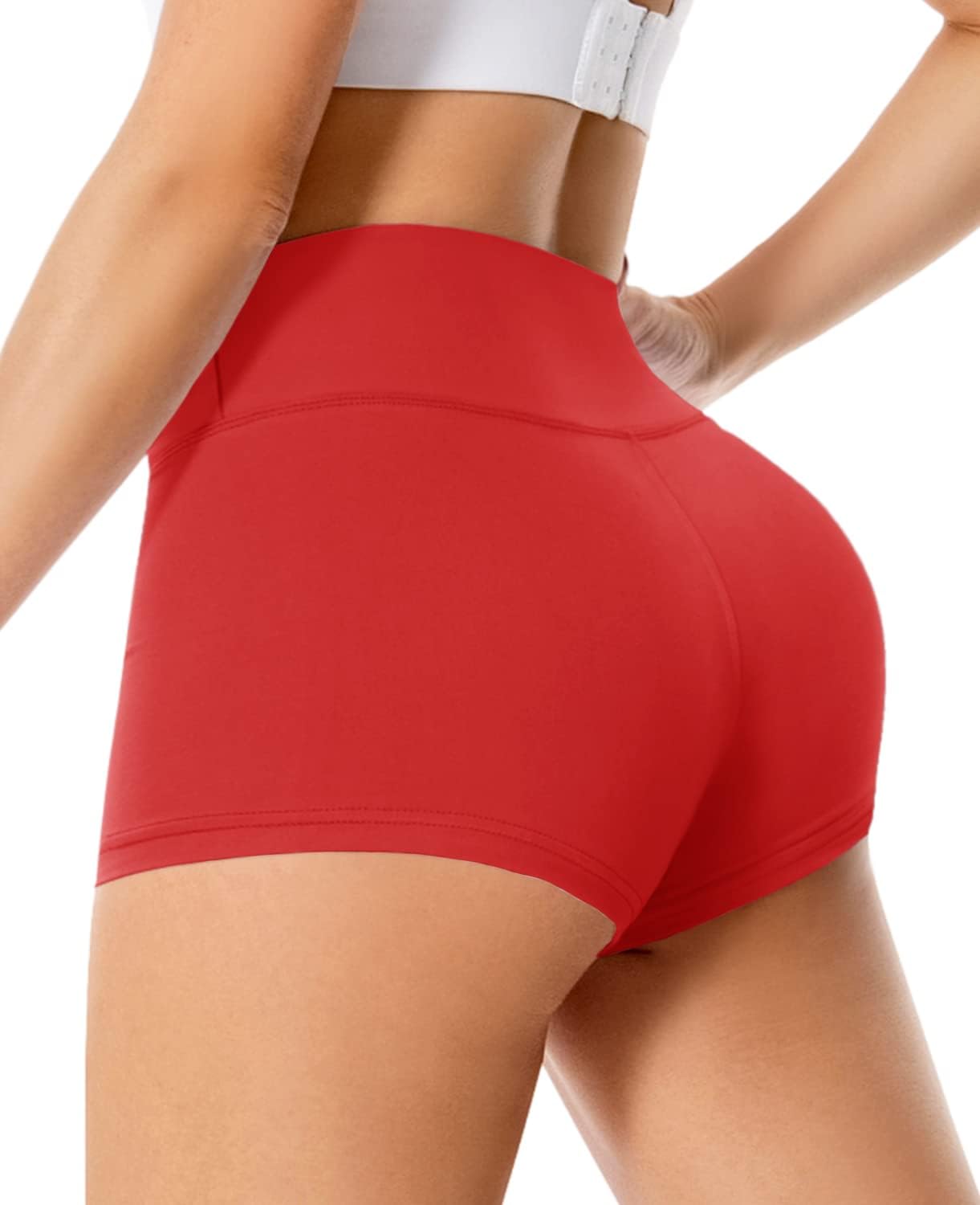 Skiennix Women's High Waisted Biker Shorts - Spandex for Yoga, Workout & Cycling | Athletic Booty Shorts
