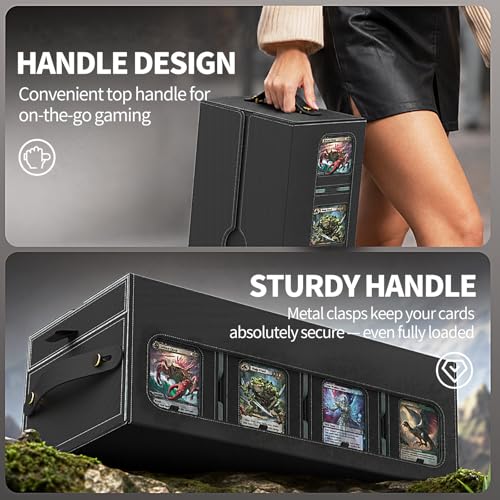 Zevdain Multicolour 10-in-1 MTG Commander Deck Box - Large Card Storage Organizer