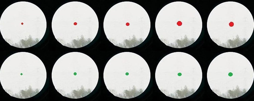 Red and Green Reflex Sight - 4 Reticles with 20mm Mount Rail for Precision Shooting