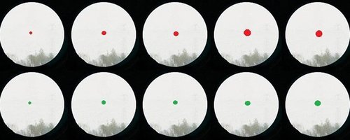 MAYMOC Red and Green Reflex Sight with 4 Reticles, 3/8" Dovetail Mount for Airgun Airsoft 11mm Rail and .22 RF