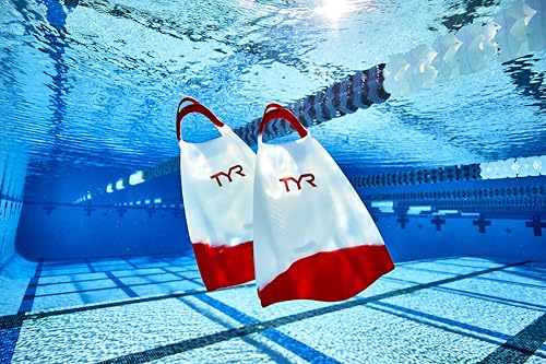 TYR Hydroblade Short Blade Silicone Swim Fins for Adults - Large