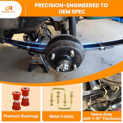 Heavy-Duty 4-Leaf Golf Cart Rear Leaf Springs Kit for EZGO TXT & Medalist