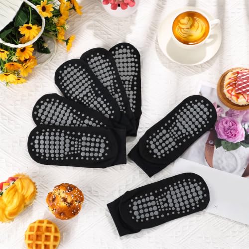 Liitrsh Non Slip Pilates Grip Socks - Bulk Black 60 Pairs