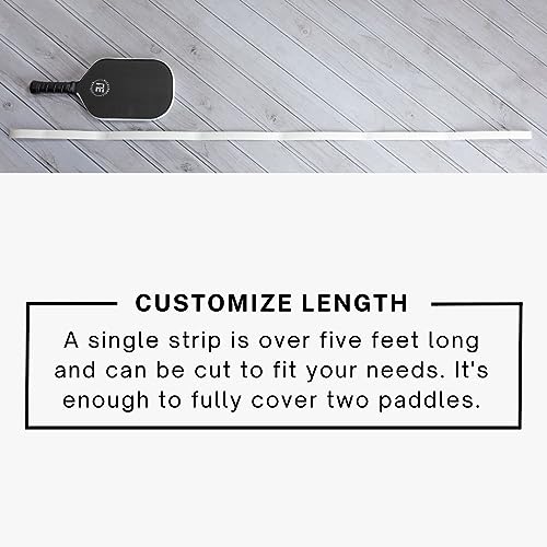 Pickleball Paddle Edge Guard Tape - White, Standard Width, No Wrinkles, 64-inch Roll
