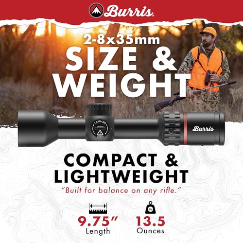 Burris Fullfield 2-8x35mm with Plex Reticle, Waterproof & Shockproof