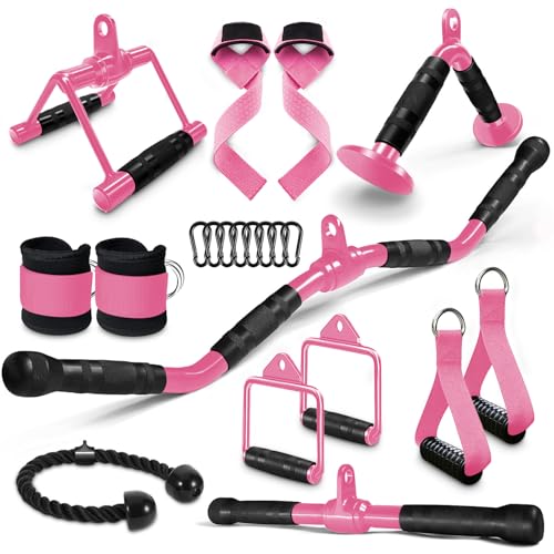WNOEY 21 pcs Cable Machine Attachment Set for Lat Pulldown & Home Gym