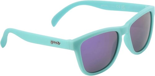 Goodr Electric Dinotopia Polarized Sunglasses - Light Teal Frames with Purple Mirrored Lenses | UV400 Protection, No Slip, No Bounce