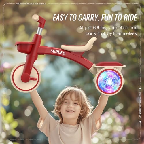 SEREED Red Colorful Toddler Tricycle Gift for Boys & Girls Ages 2-5
