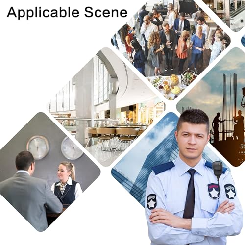 SAMCOM 6 Pack Walkie Talkie Shoulder Microphones with PTT for Two-Way Radios