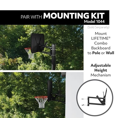 Lifetime 1044 Quick Adjust Conversion Kit - Wall Mount or Pole Mount, 8-10 Feet