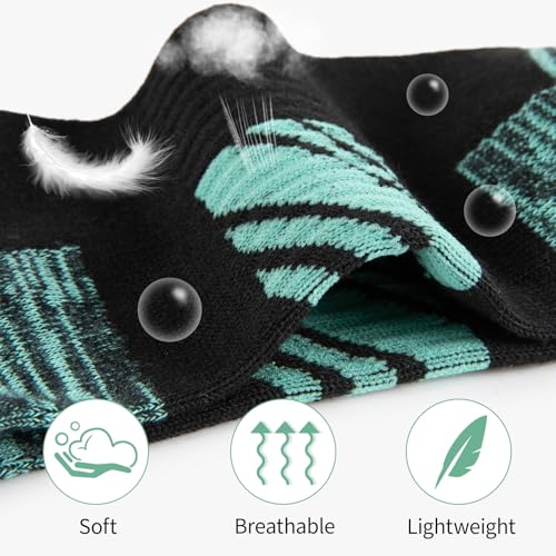 Ankle Socks for Women 20 Pairs, Lightweight Athletic Running Socks - Black