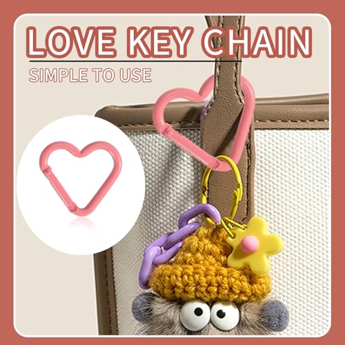 Colorful Heart-Shaped Aluminum Carabiner Clips - Camping & Outdoor Accessories