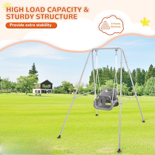 3-in-1 Toddler Swing Set for Indoor & Outdoor Use - Heavy Duty Baby Swing