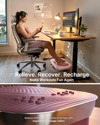 Pink Vibration Plate Exercise Machine for Full-Body Workout & Fat Loss