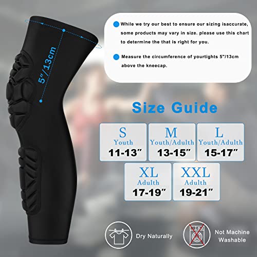 GUOZI Large Padded Knee & Shin Guards Calf Pads Protector 2 Pack