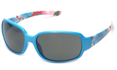 Suncloud Polarized Sunglasses Kids Picnic Model, Blue Floral/GREY